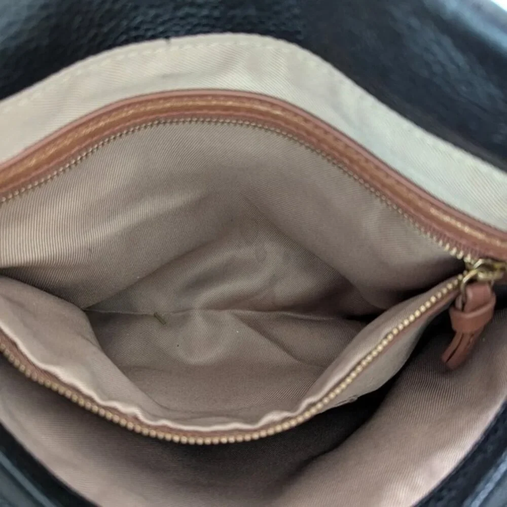 The Sak Collective‎ Tomboy Convertible Black Pebble Leather Crossbody 10.5